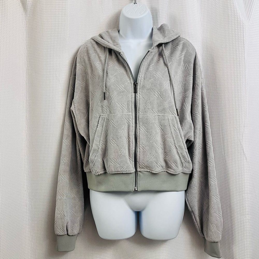 Daily Paper Neutral Grey Teddy Zip Mansa Hoodie